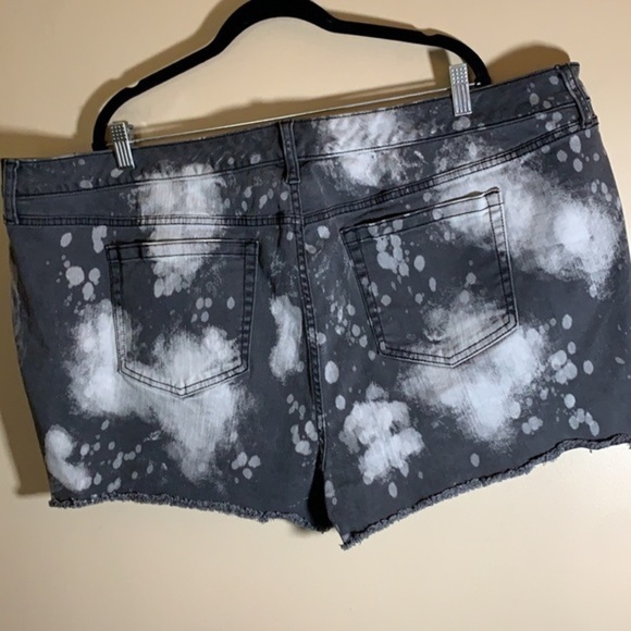 Torrid Grey Denim Distressed “Bleached” Shorts - Picture 9 of 10